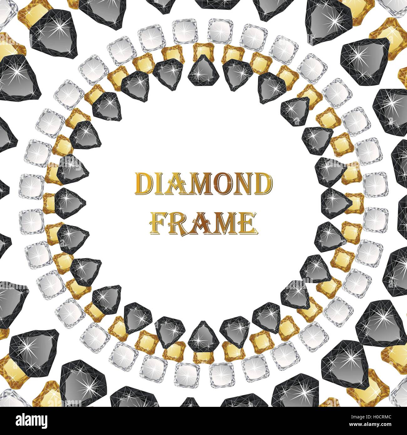 Diamonds round frame Stock Vector Image & Art Alamy