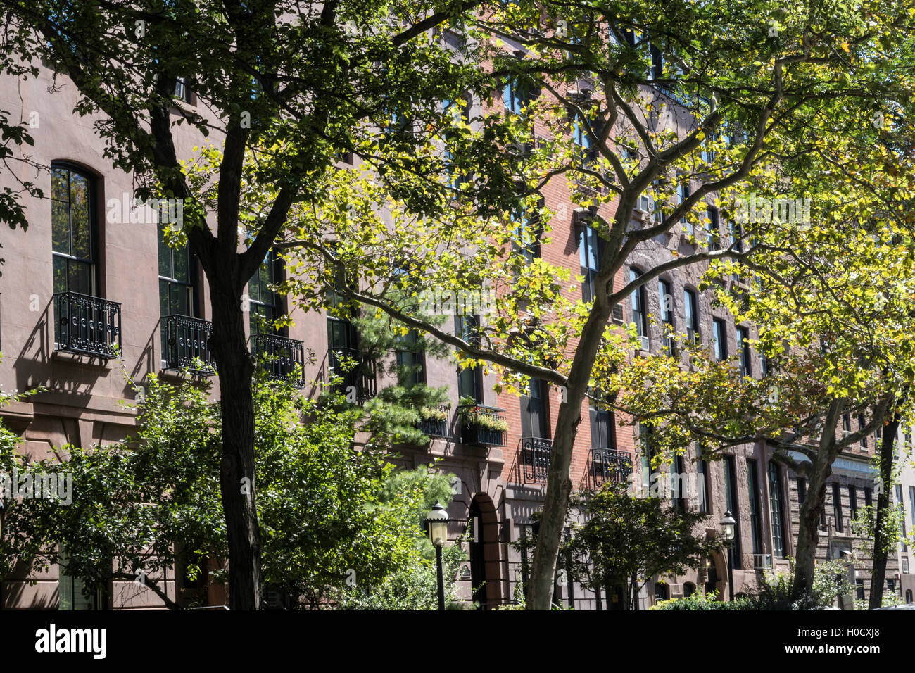 Residential neighborhood in Chelsea, NYC, USA Stock Photo Alamy