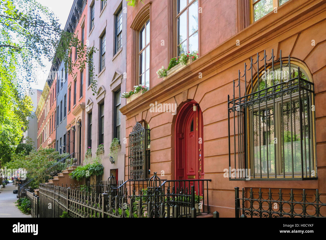 Residential neighborhood in Chelsea, NYC, USA Stock Photo Alamy