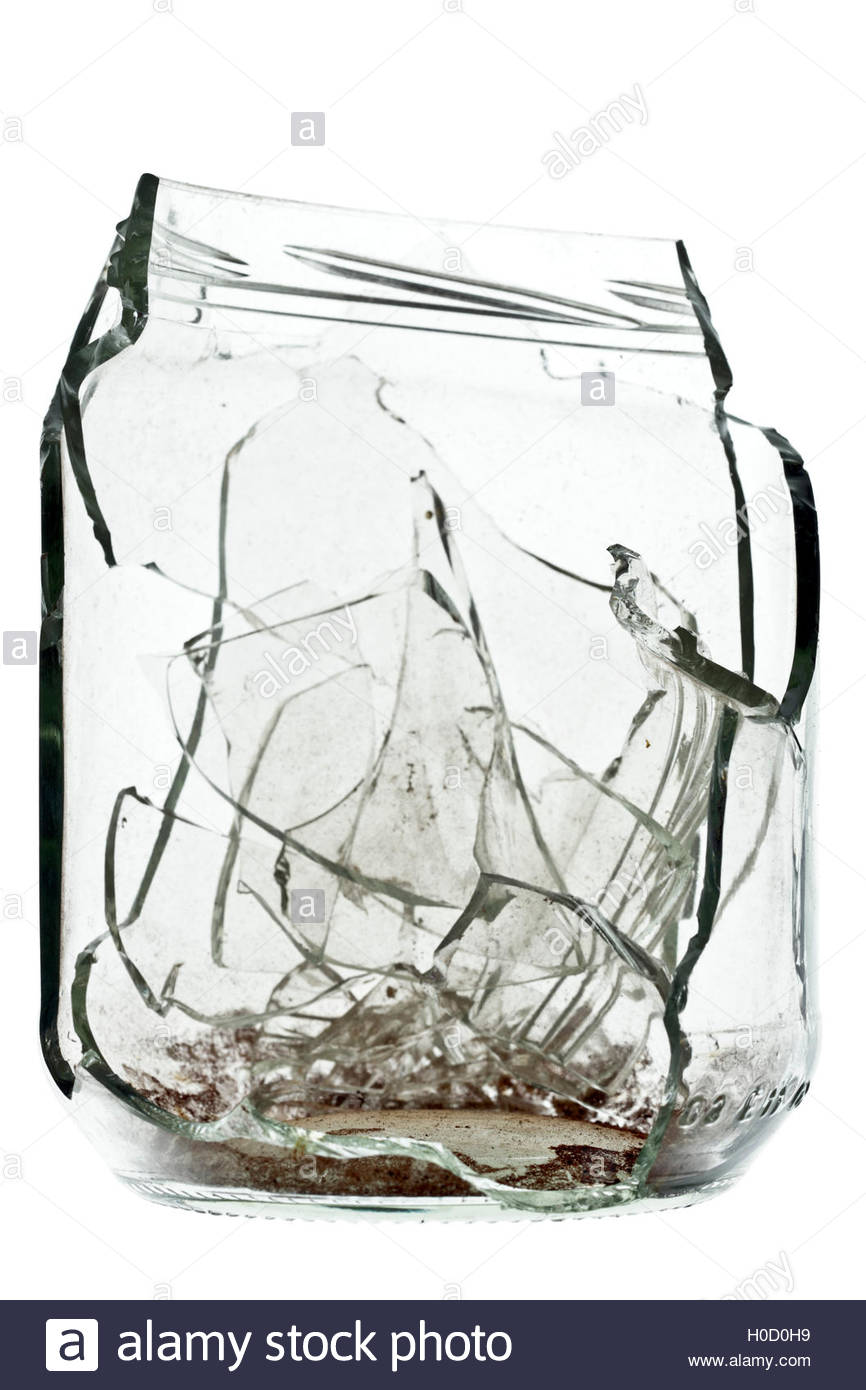 Smashed Broken Glass Bottle Stock Photos & Smashed Broken Glass Bottle
