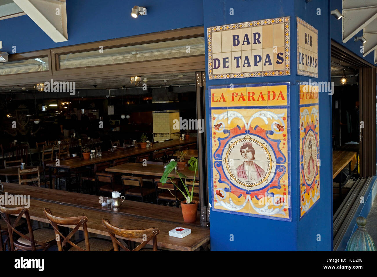 La Parada tapas bar in Bree Street in Cape Town, South Africa Stock