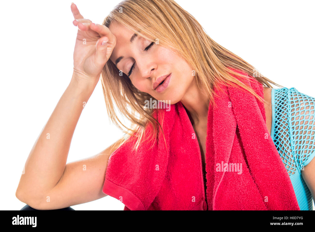 Wiping sweat off forehead hires stock photography and images Alamy