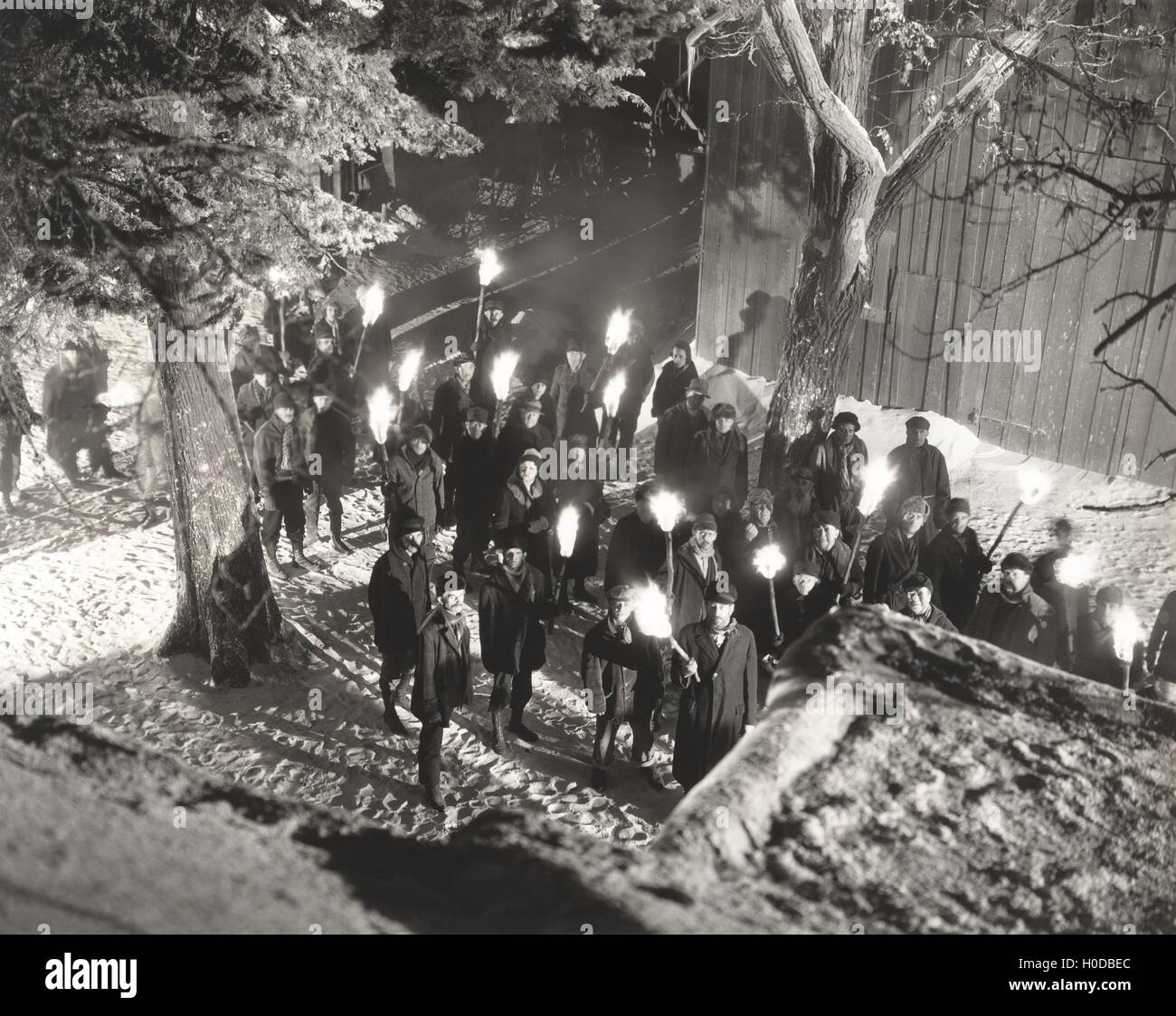 Candlelight vigil Stock Photo