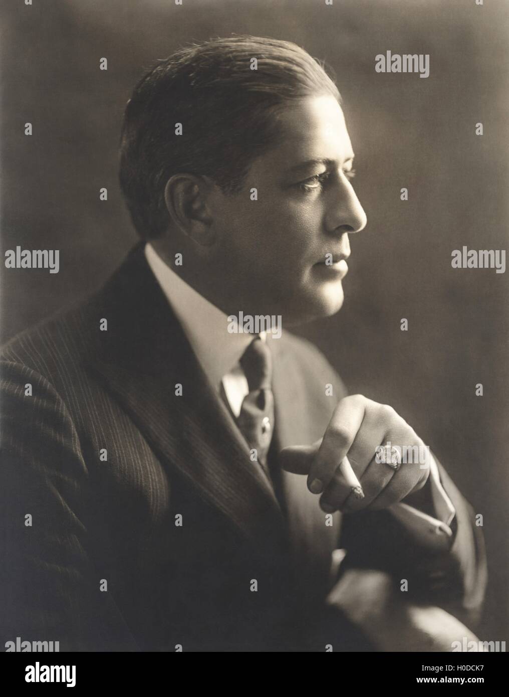 Portrait of a man with cigarette Stock Photo