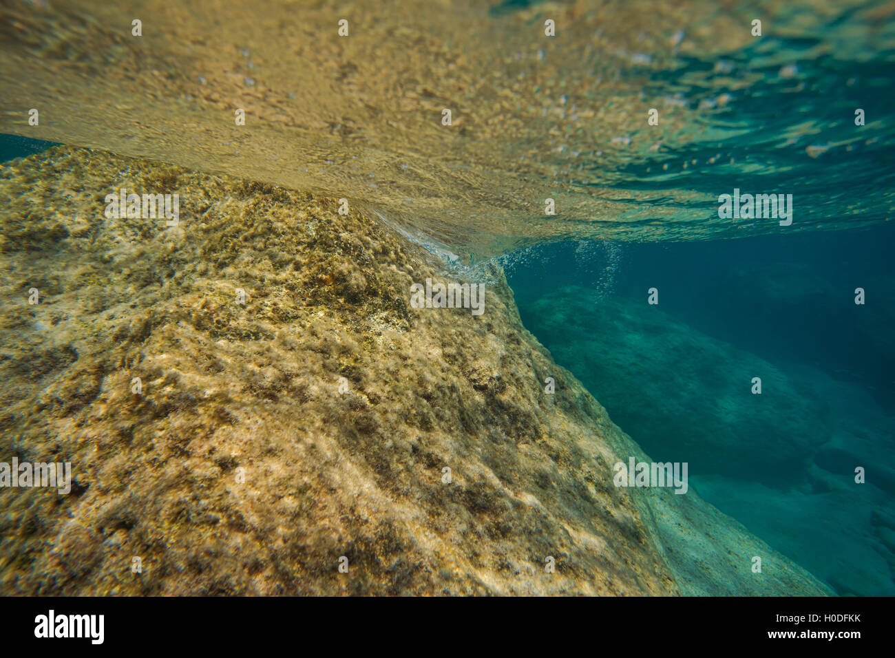 Wave under Water Stock Photo