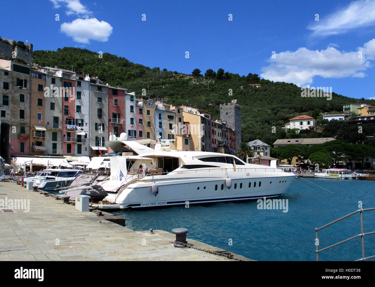 view of the houses and the port of Portovenere Stock Photo Alamy