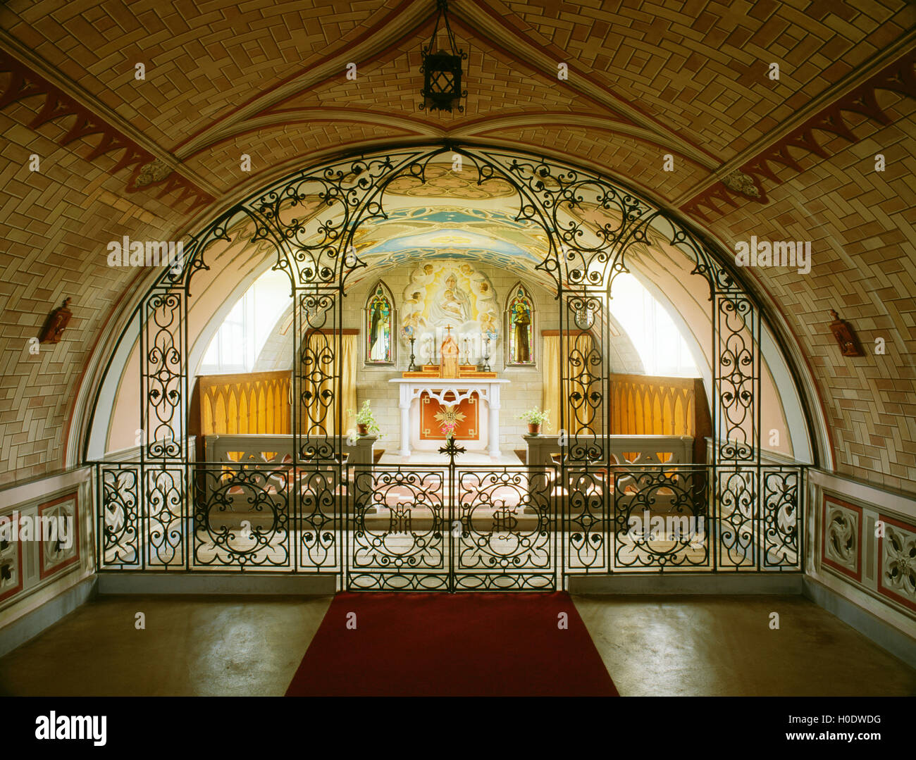 Italian Chapel interior, Lamb Holm, Orkney Isles, Scotland, UK :built by Italian prisoners of war. Stock Photo
