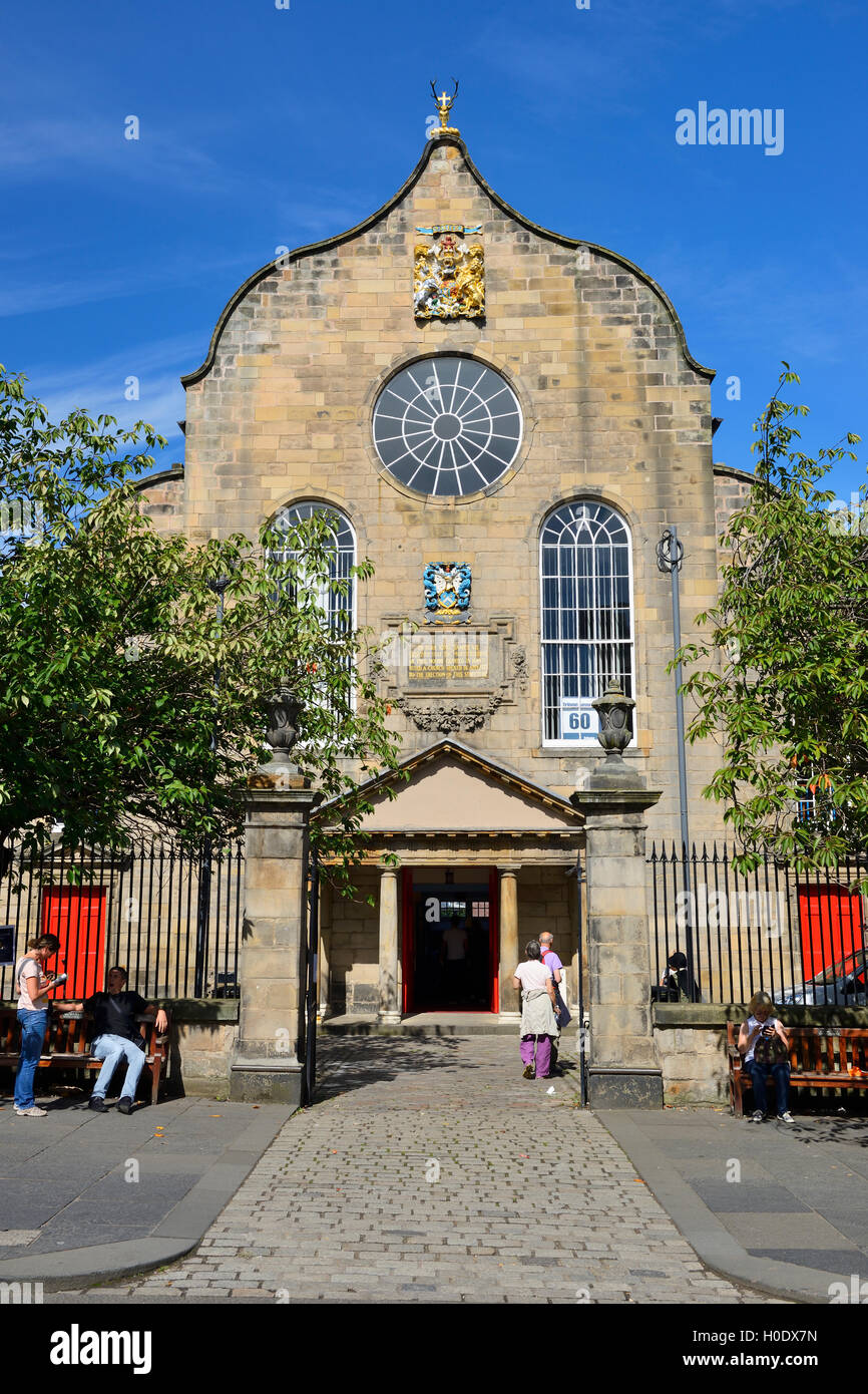 Canongate Kirk at the bottom of the Royal Mile in Edinburgh, Scotland