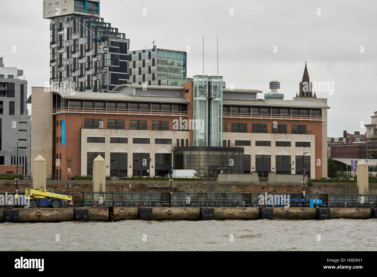 princes dock Liverpool waterfront river mersey Merseyside UK Stock Photo