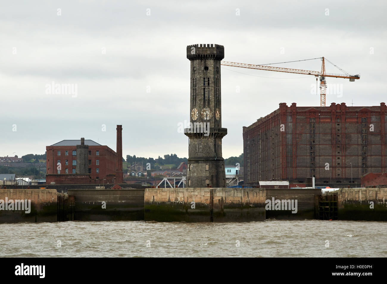 Victoria tower on salisbury dock Liverpool Merseyside UK Stock Photo