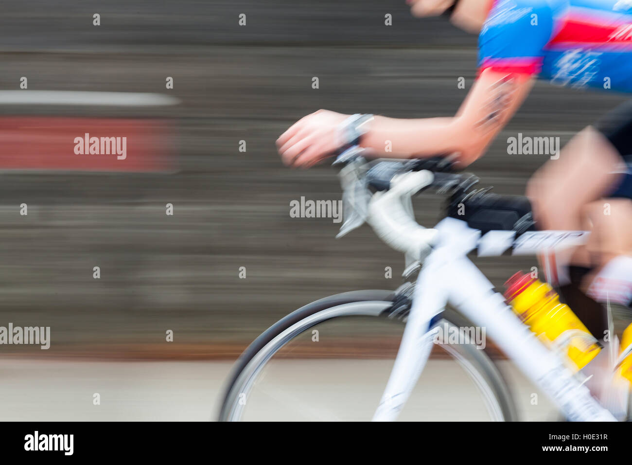 Ironman Tenby 2016 cyclists at carew tracked and blurred showing speed