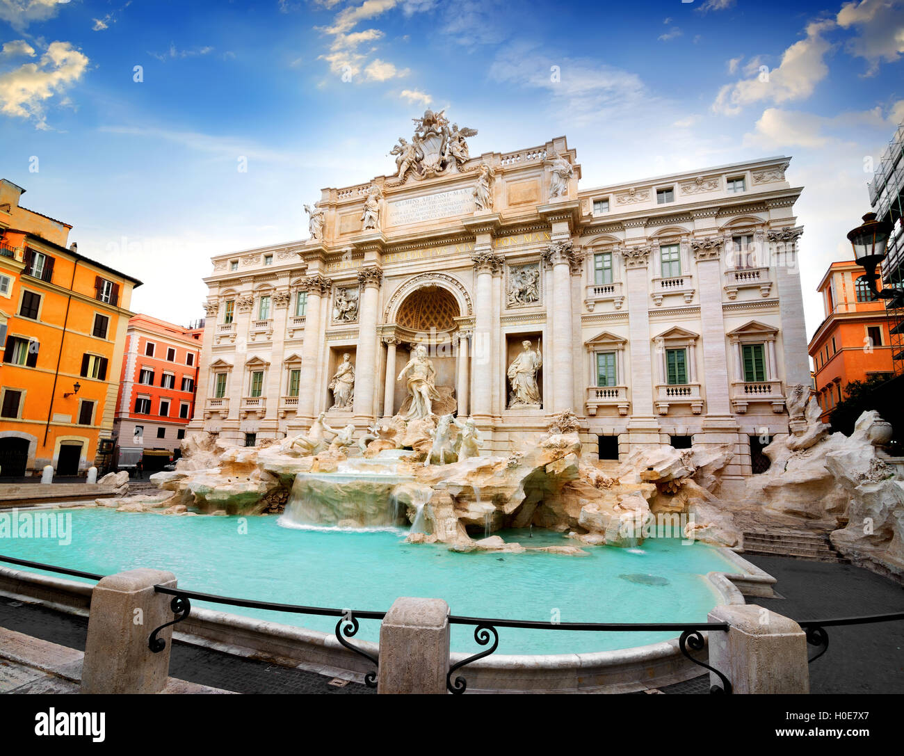 Beautiful Fountain de Trevi in Rome, Italy Stock Photo
