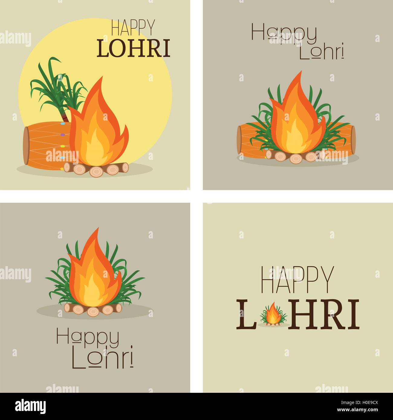 happy lohri background Stock Vector Image & Art - Alamy