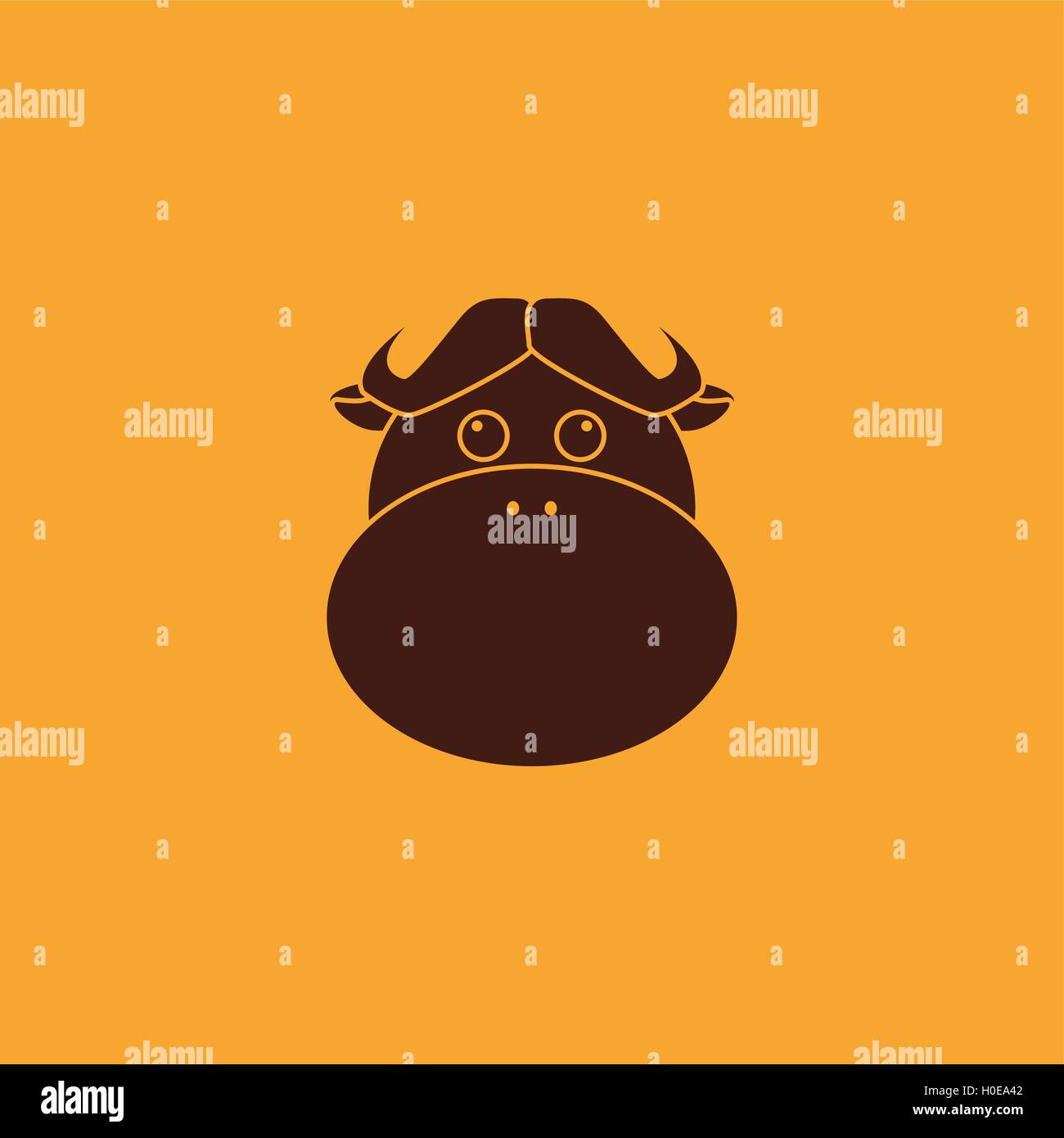 Cute bull Face Stock Vector Image &amp; Art - Alamy