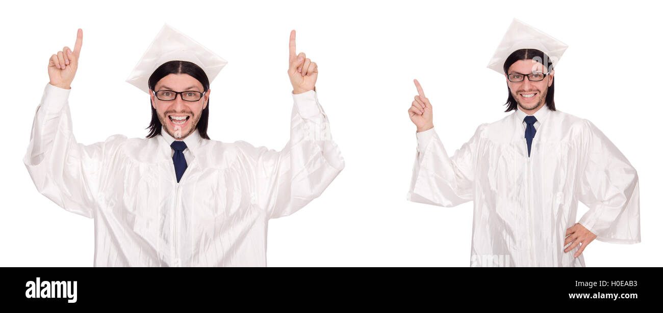 Young man ready for university graduation Stock Photo - Alamy