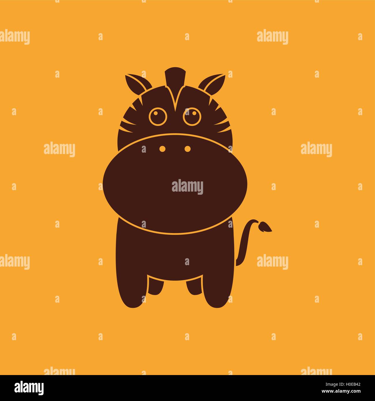 Cute zebra silhouette Stock Vector Image & Art - Alamy
