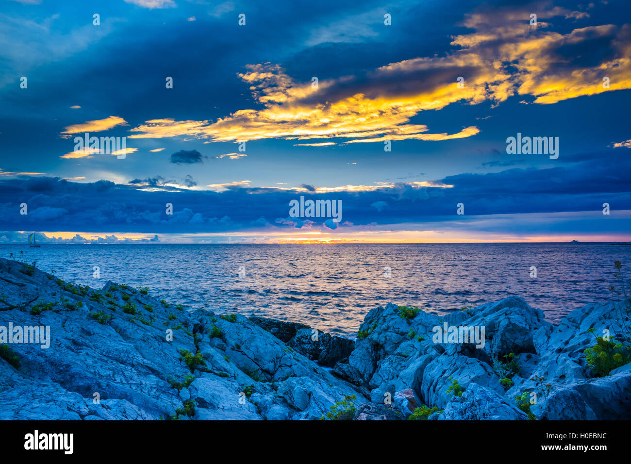 Colorful landscape photo of the Adriatic Sea Croatia Stock Photo
