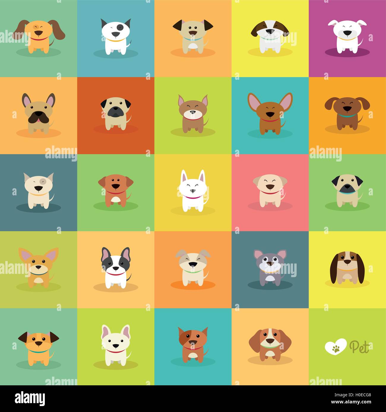 Cute Cartoon Dogs Stock Vector Image & Art - Alamy