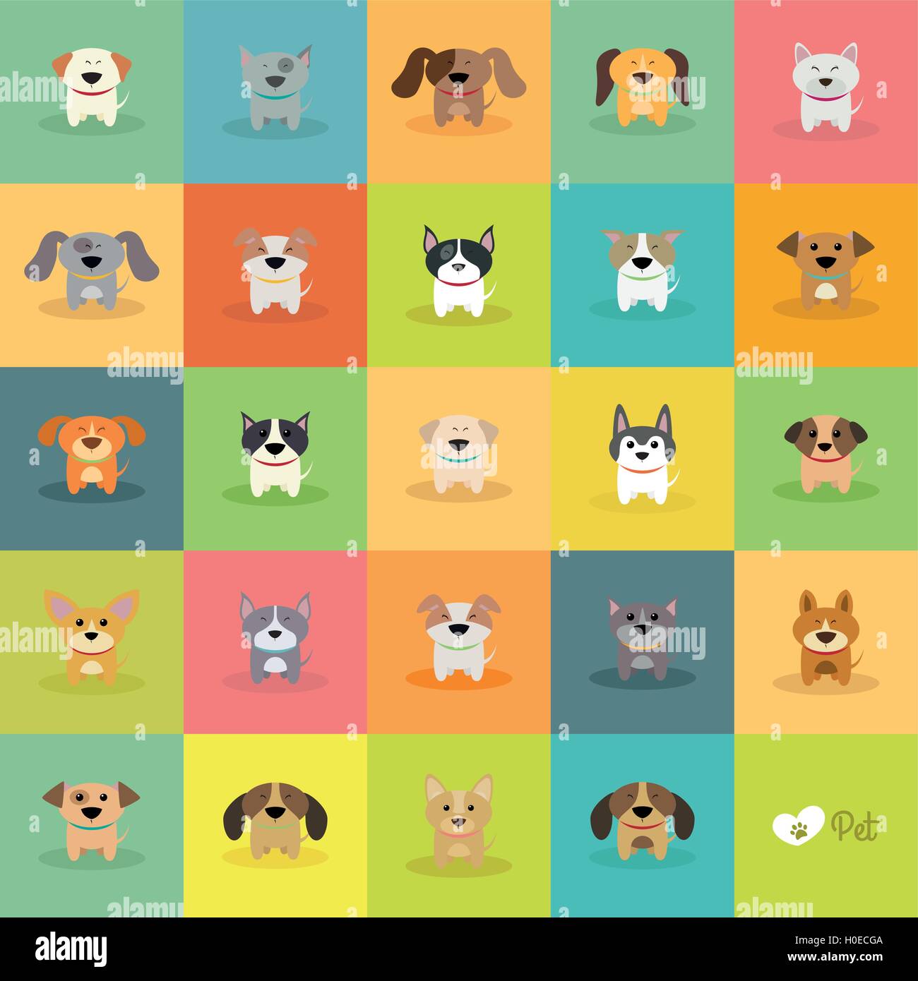 Cute Cartoon Dogs Stock Vector Image & Art - Alamy