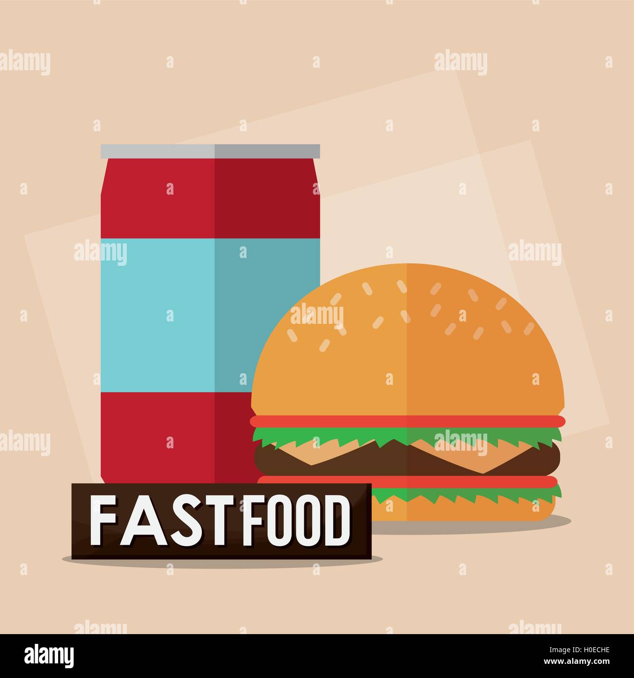 Hamburger soda and fast food design Stock Vector Image & Art - Alamy