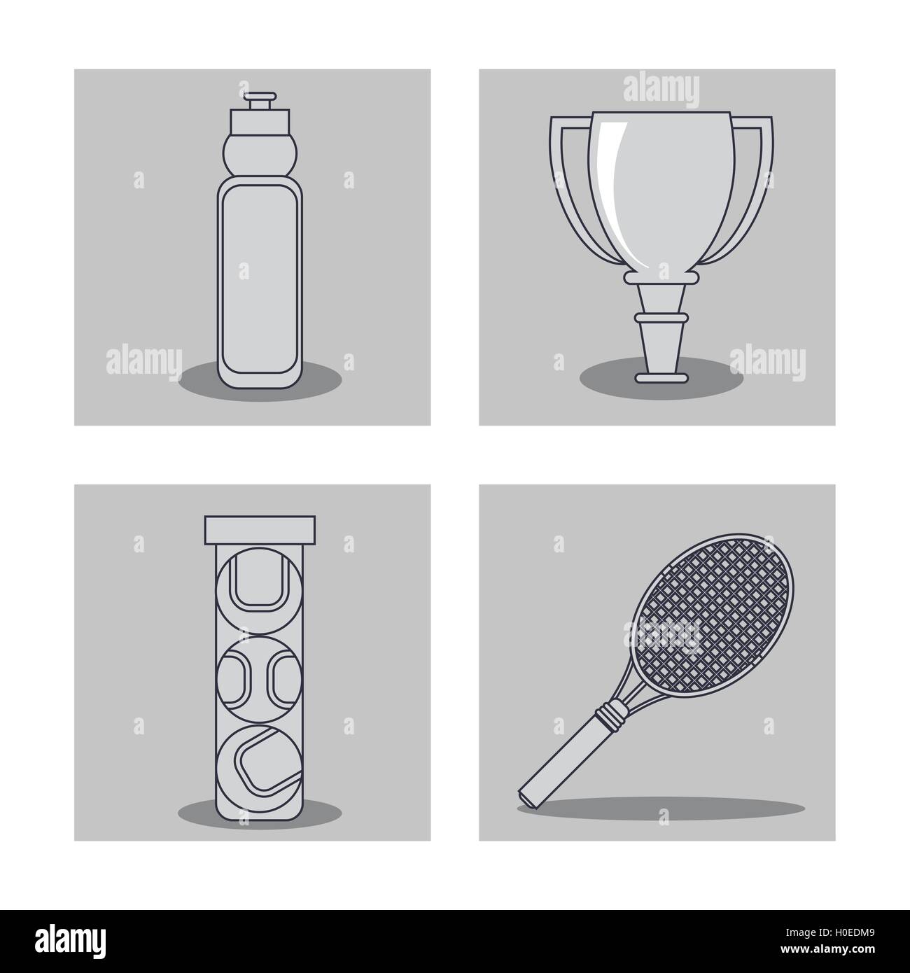 Tennis racket balls sport Stock Vector Images - Alamy
