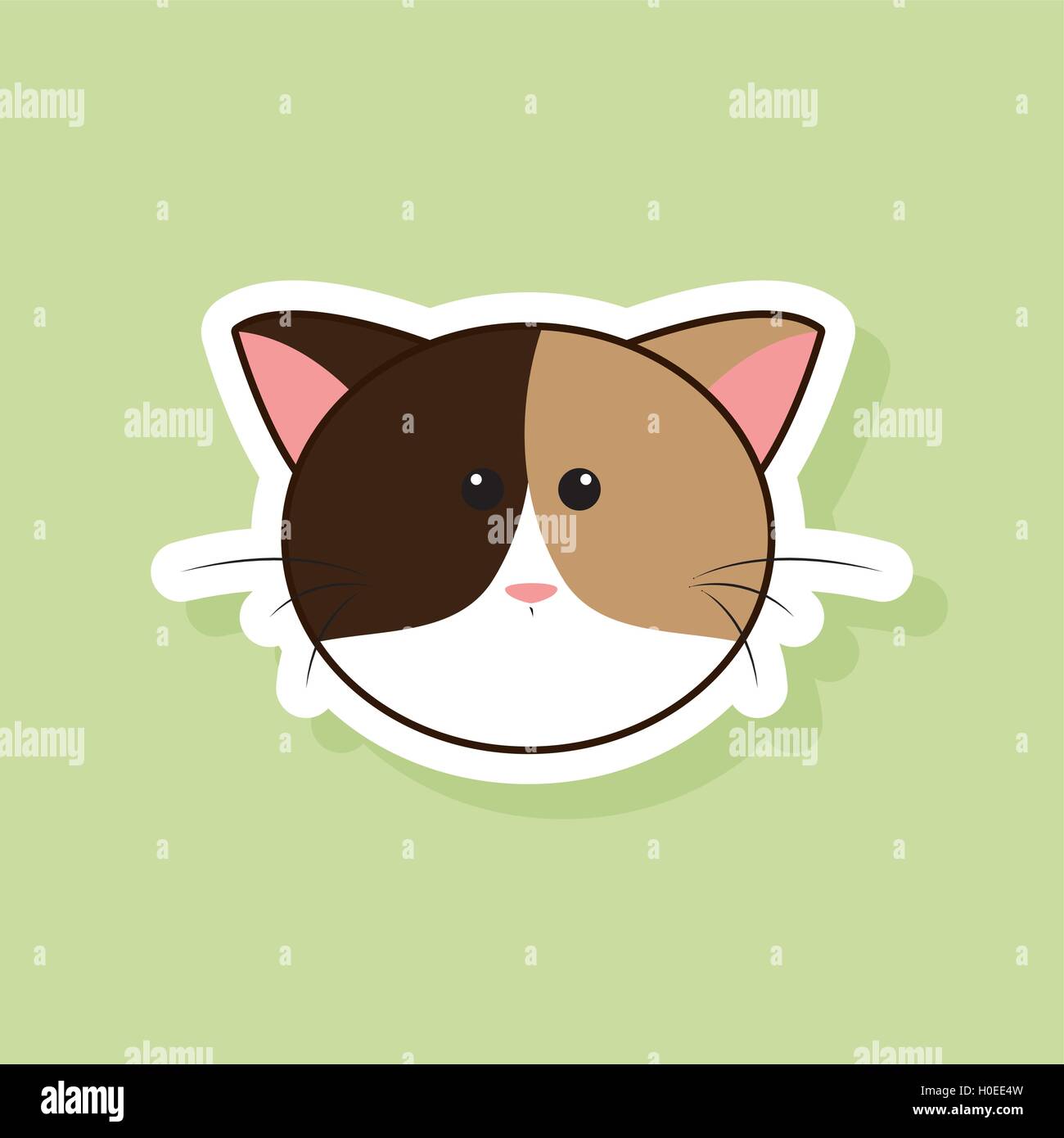 cute cat face stock vector art illustration vector image