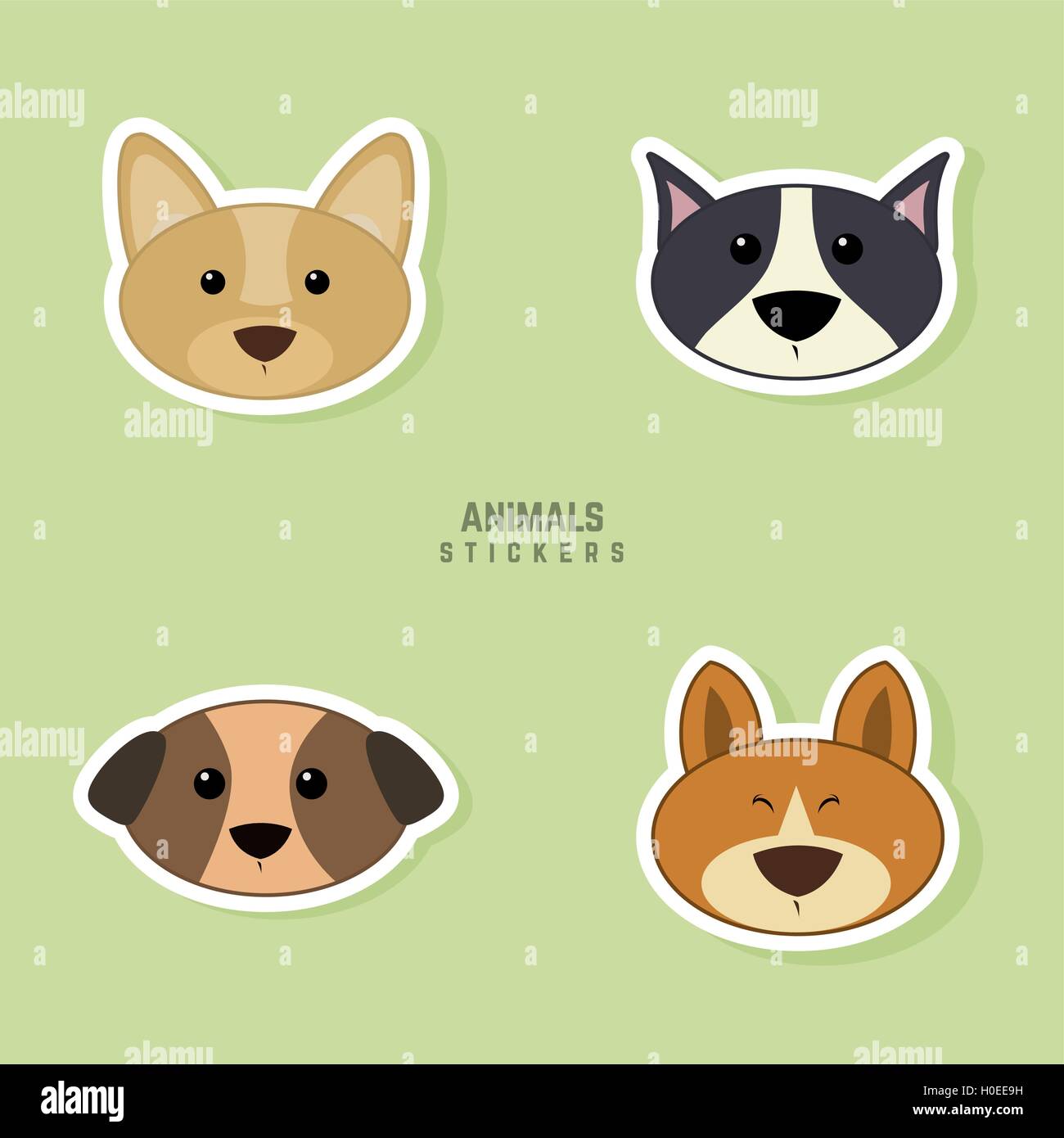 Cute dogs Face Stock Vector Image & Art - Alamy