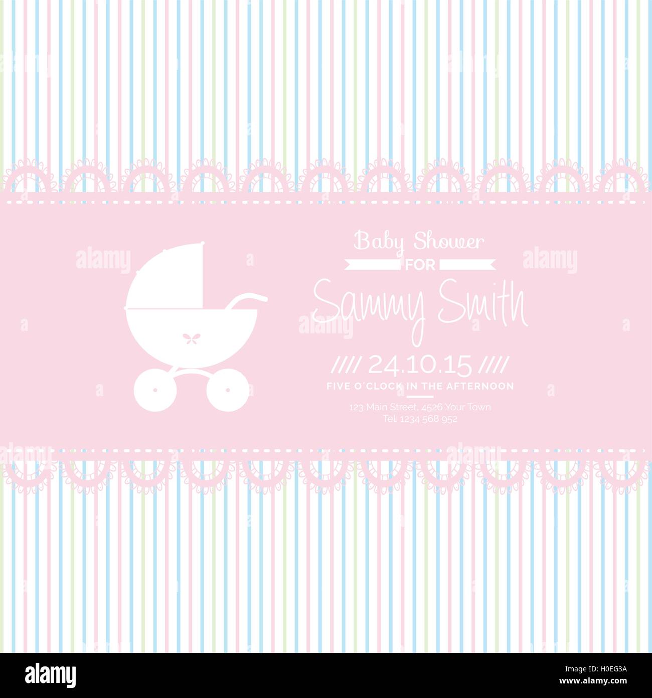 Baby Shower Background Stock Vector Image &amp; Art - Alamy