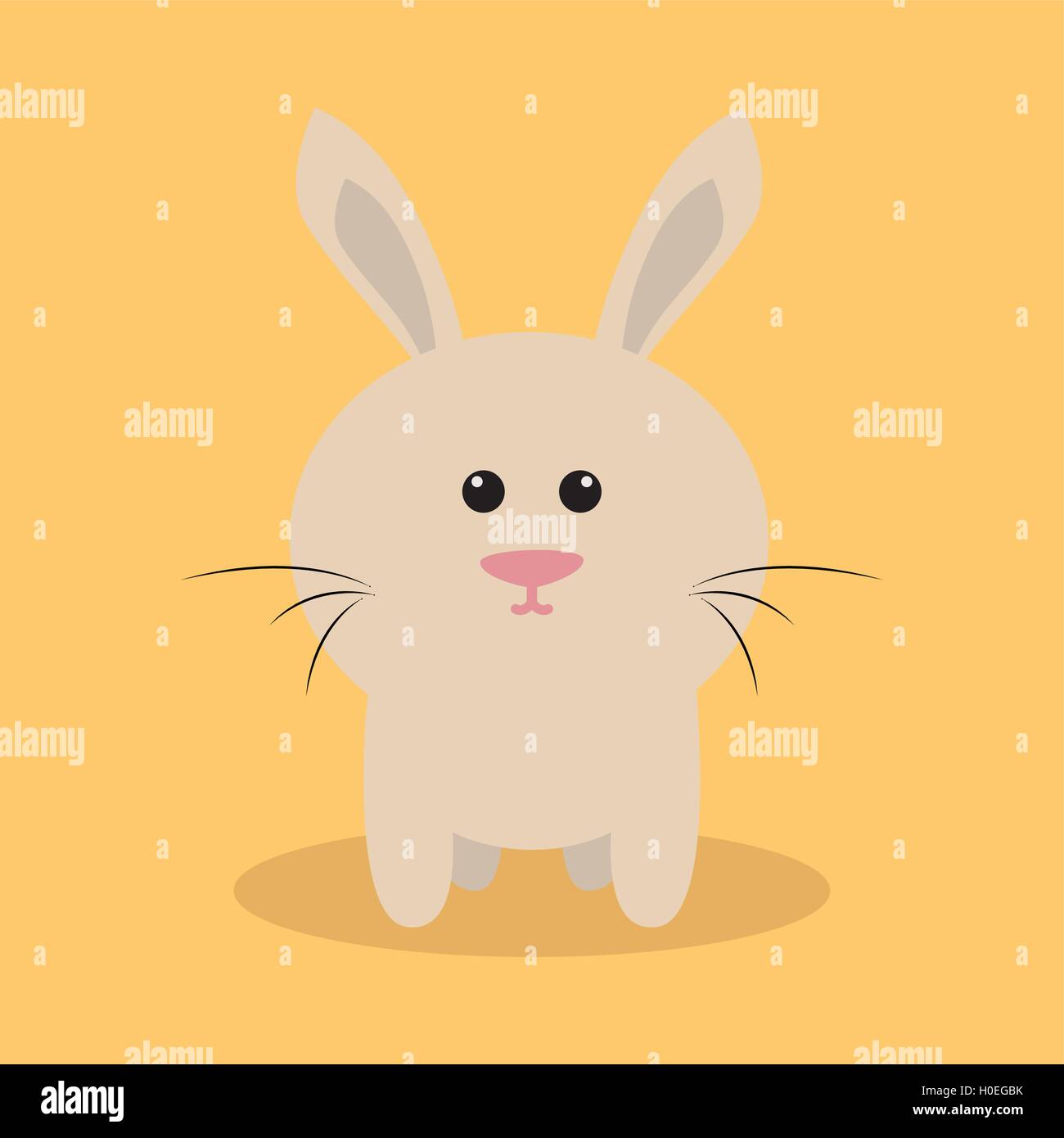 Cute Cartoon Rabbit Stock Vector Image & Art - Alamy