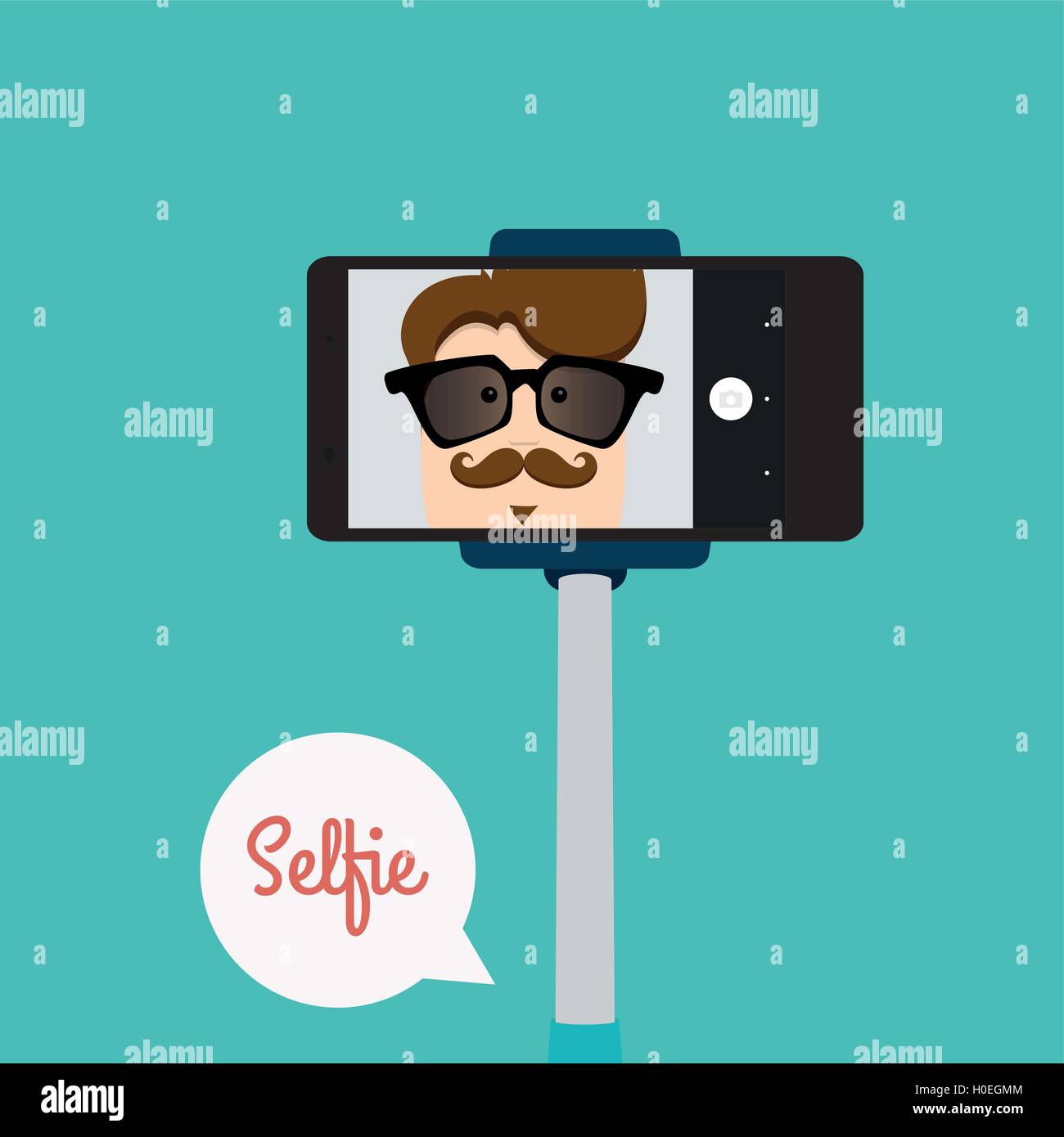 Cute Selfie background Stock Vector