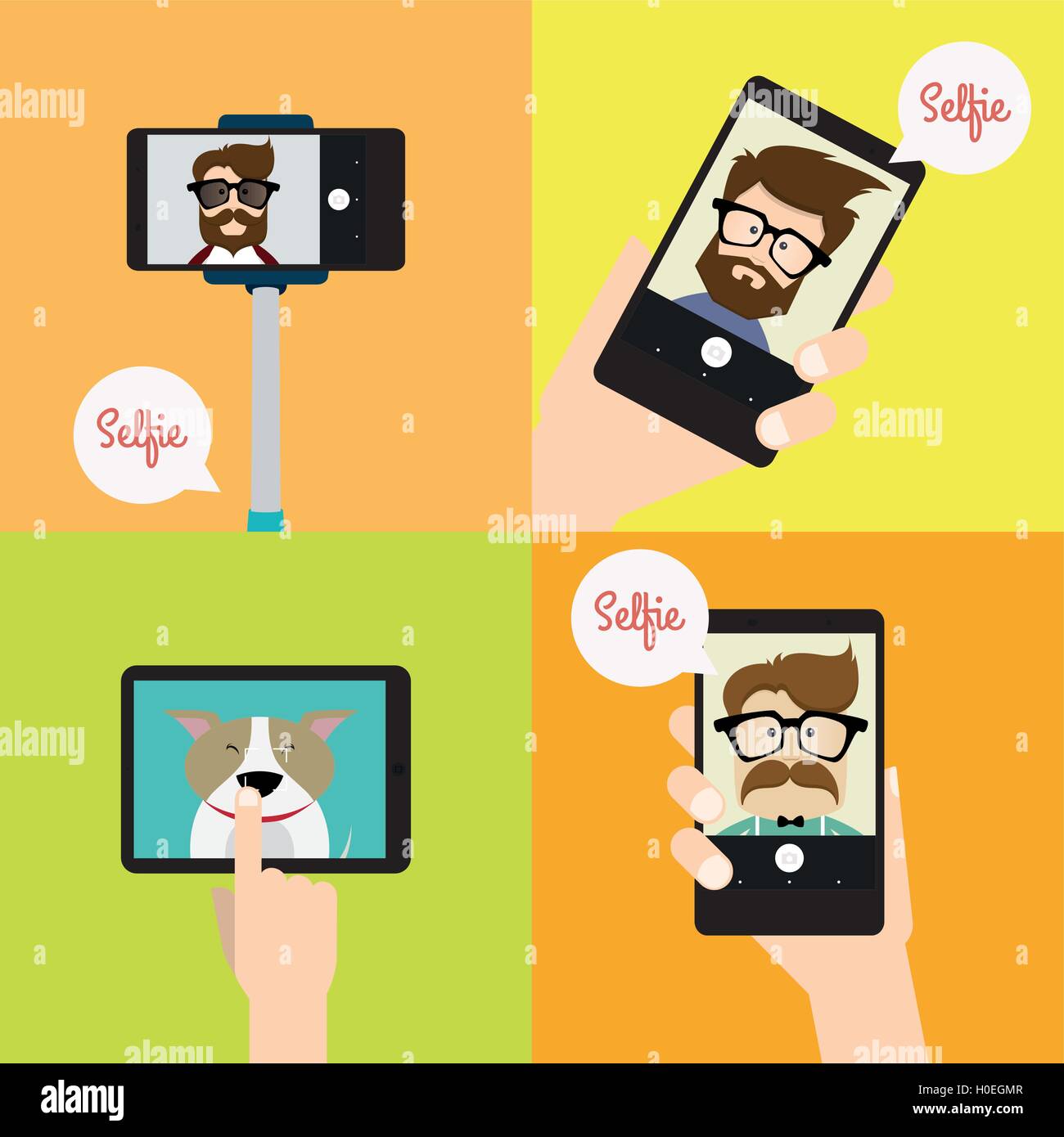 Cute Selfie Background Stock Vector Image And Art Alamy