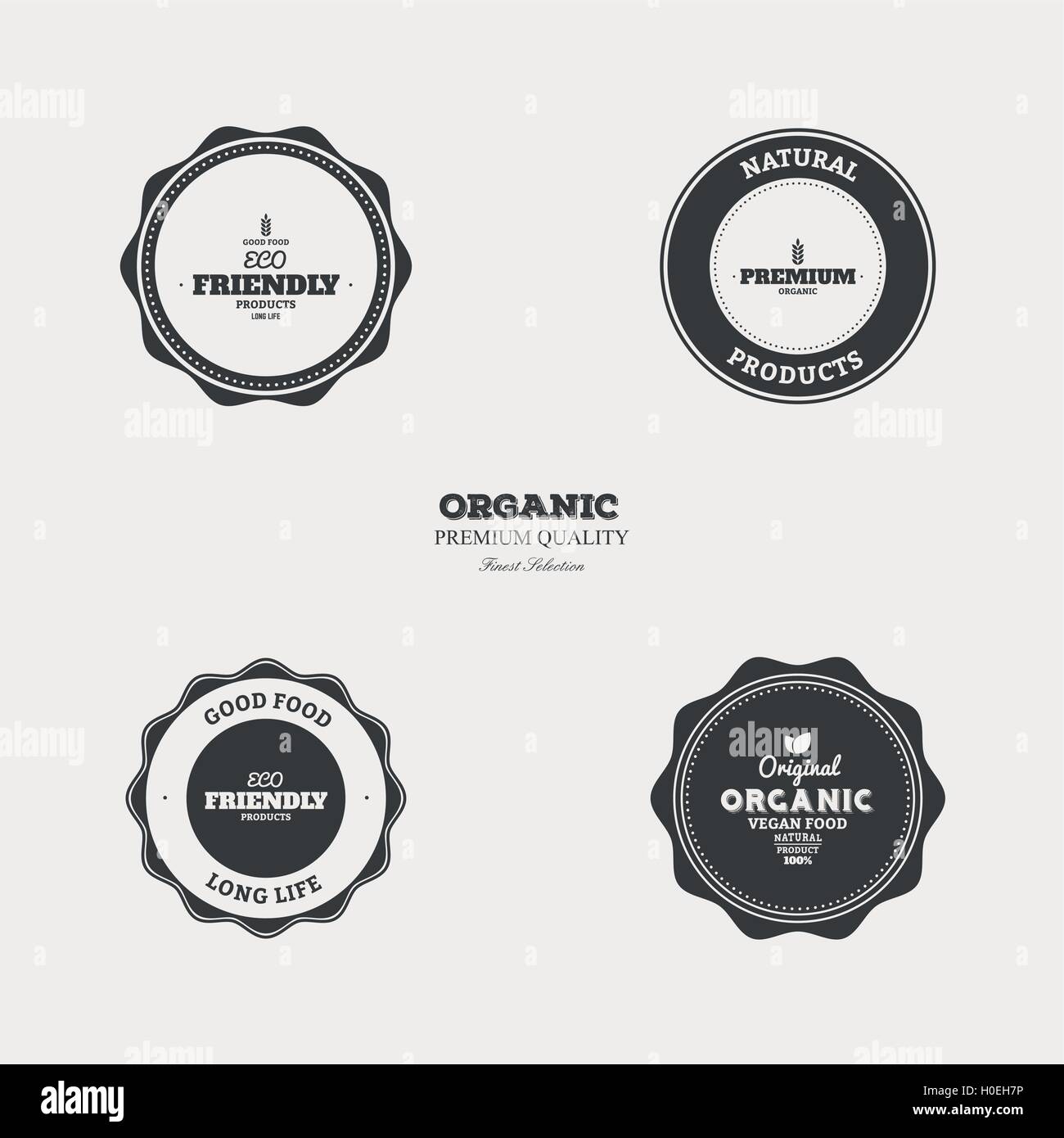 Organic food labels Stock Vector Image & Art - Alamy