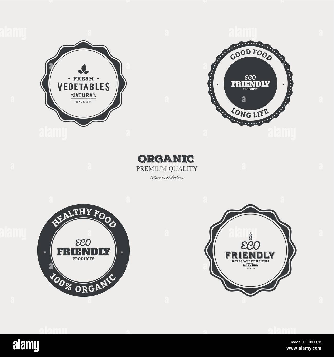 Organic food labels Stock Vector Image & Art - Alamy