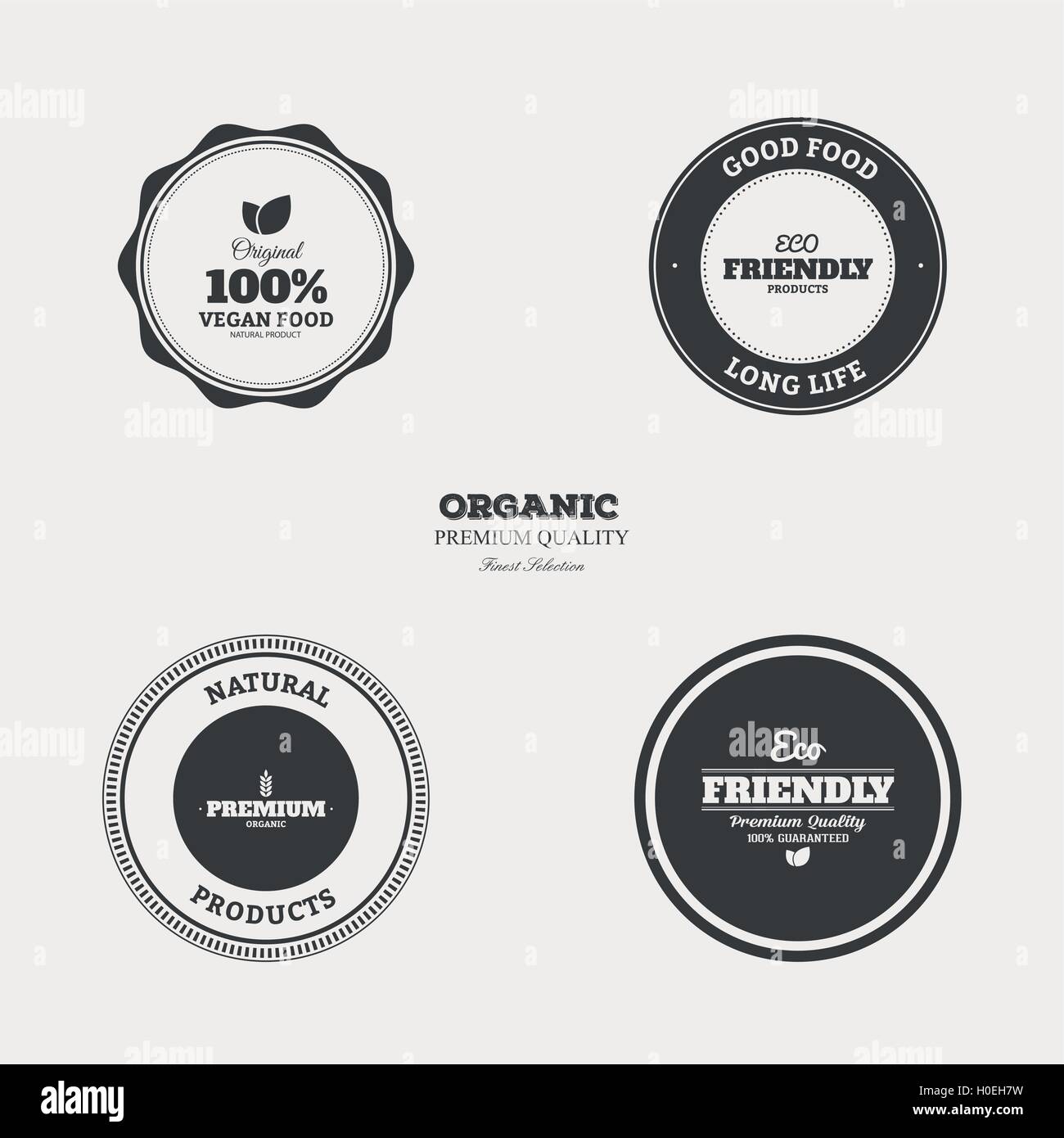 Organic food labels Stock Vector Image & Art - Alamy