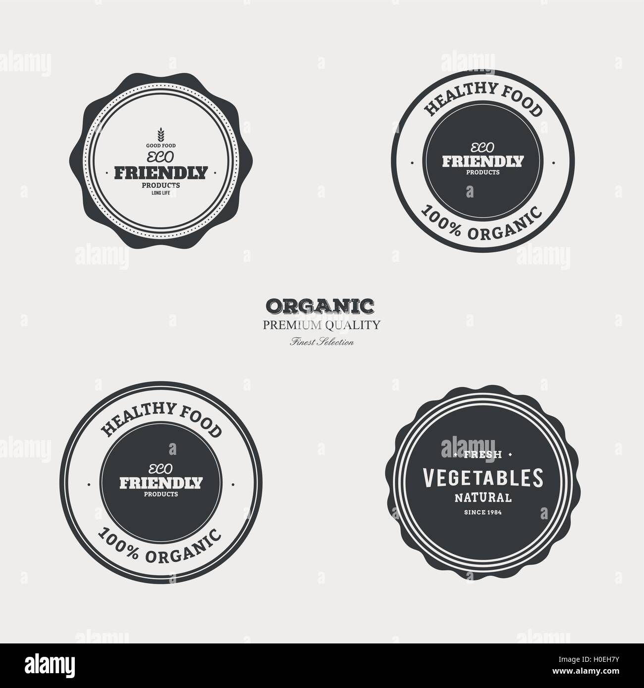 Organic food labels Stock Vector Image & Art - Alamy