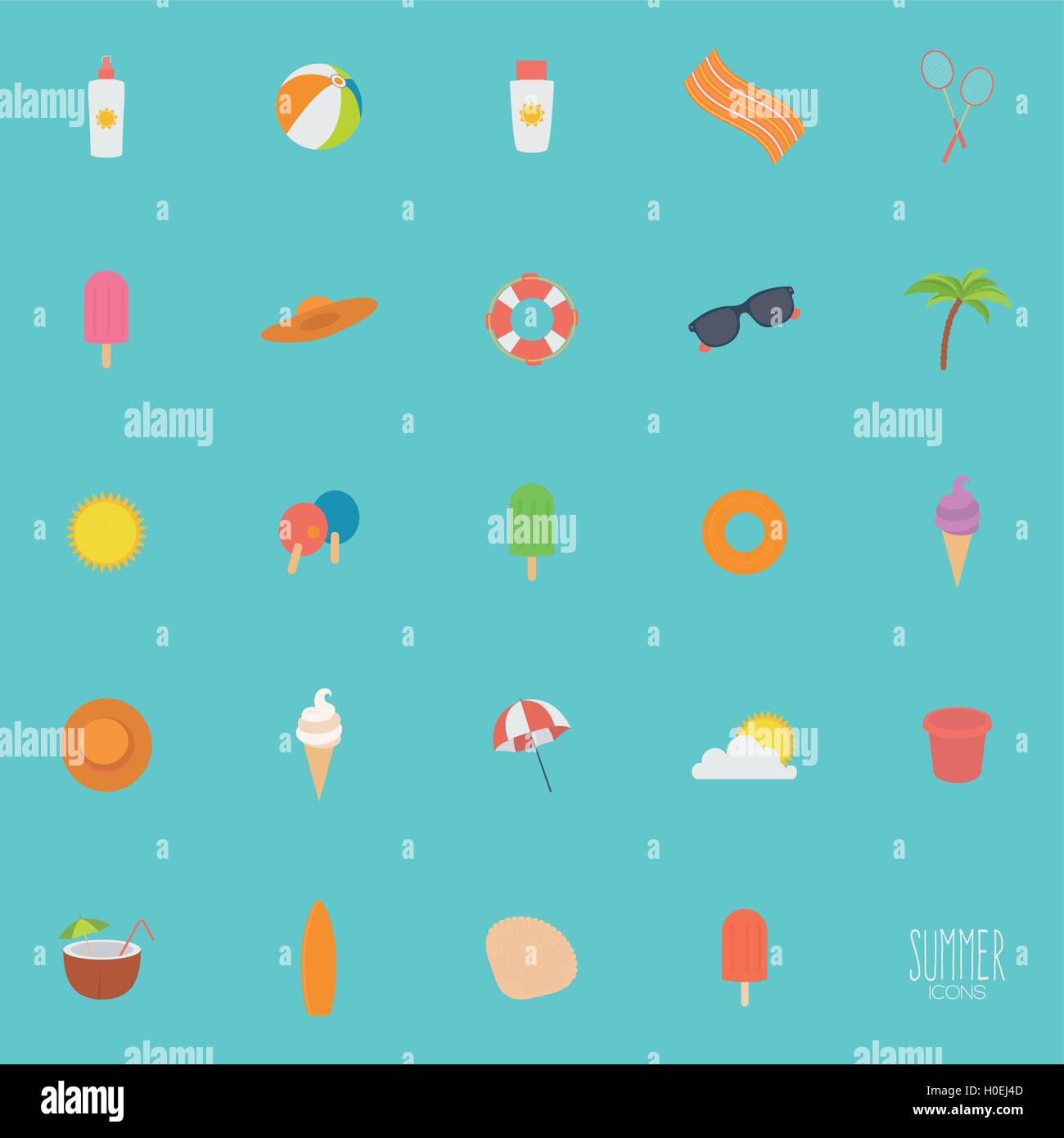 Summer Vacation Icon Stock Vector Image & Art - Alamy