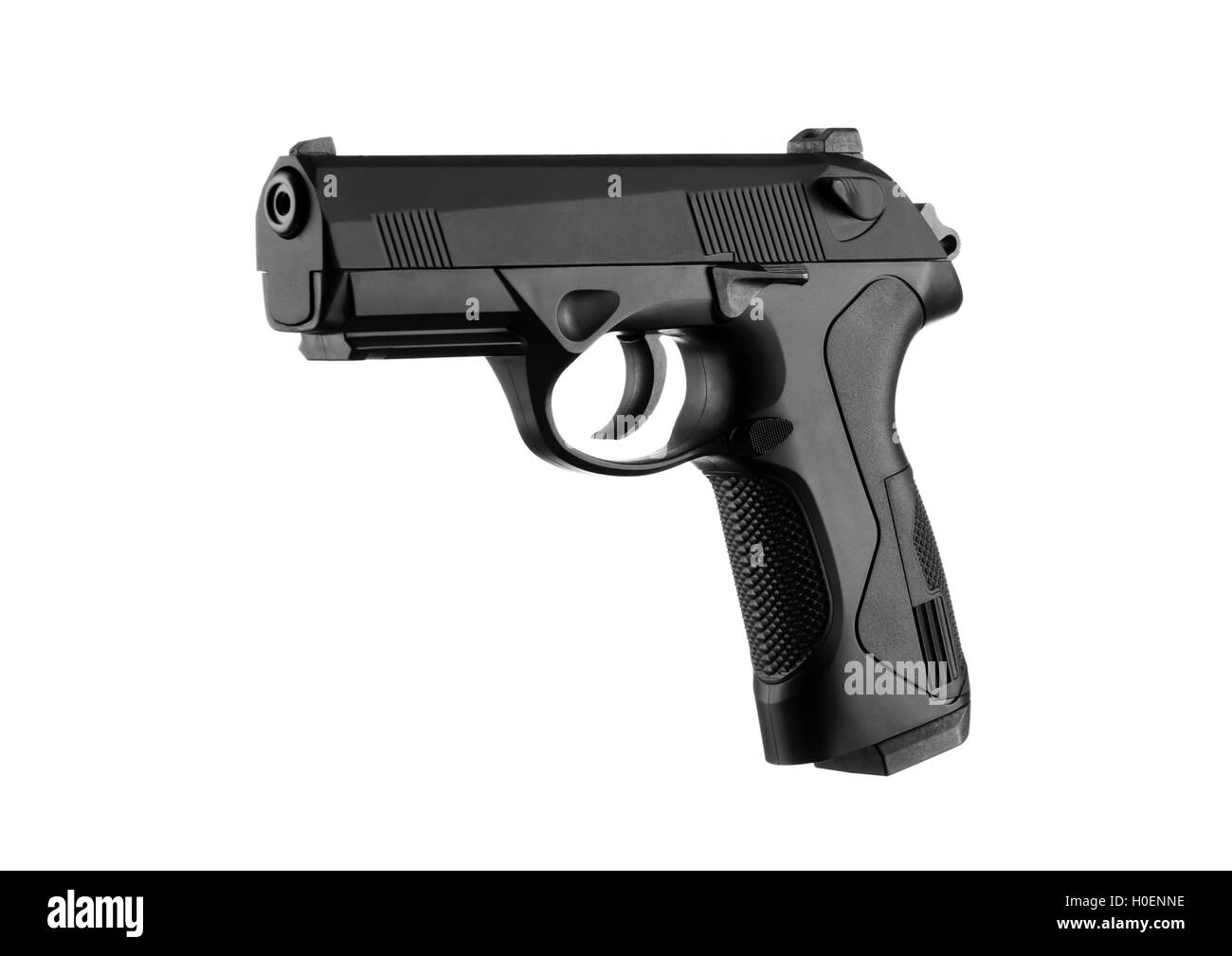 Handgun isolated on white background Stock Photo