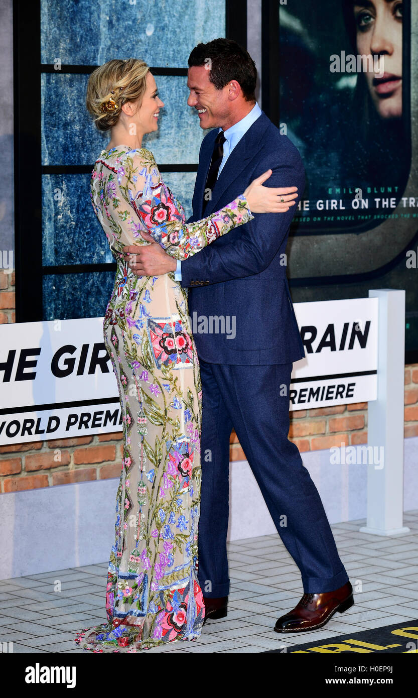 Emily Blunt and Luke Evans attending the world premiere of The Girl On