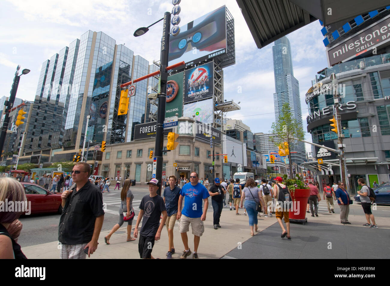 Dundas Square downtown Toronto Ontario Canada Stock Photo
