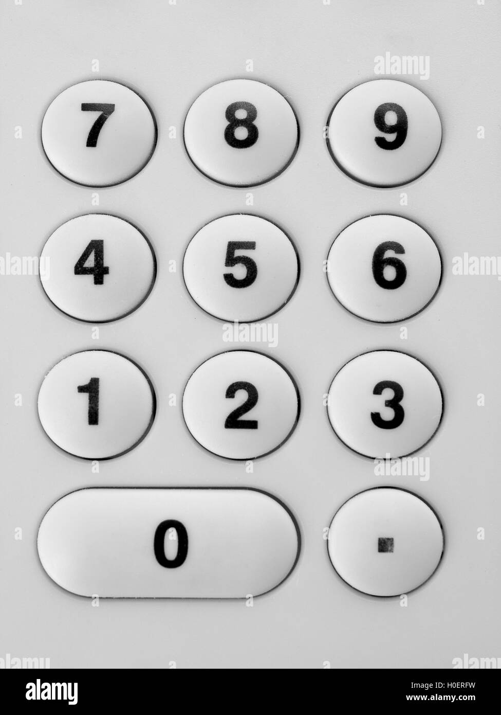 Number keypad isolated Stock Photo