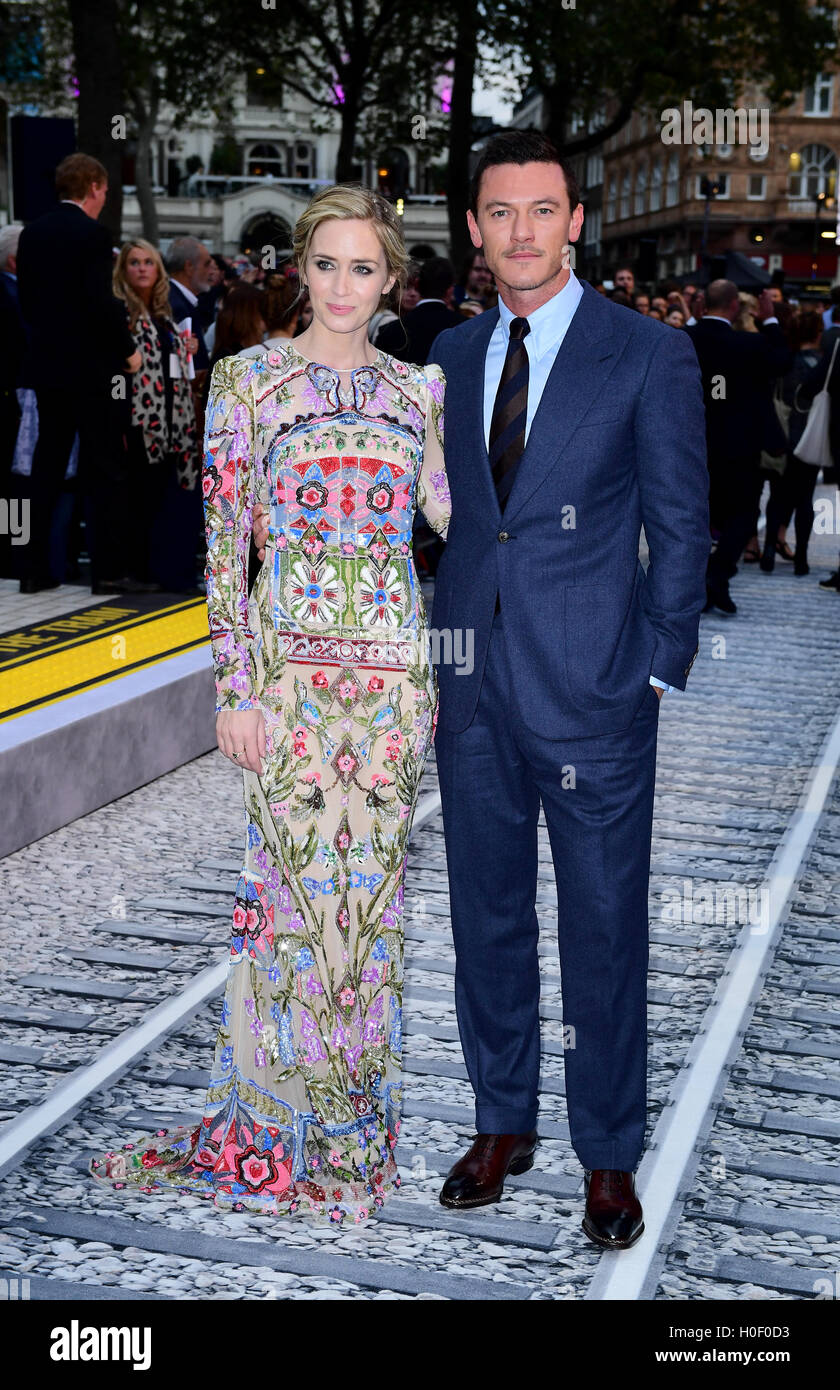 Luke Evans and Emily Blunt attending the world premiere of The Girl On