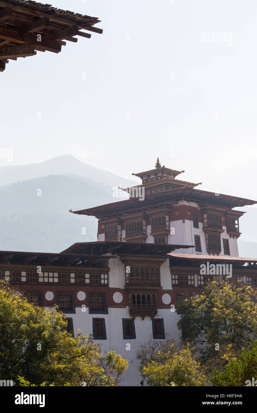 Punakha Dzong in Western Bhutan Stock Photo