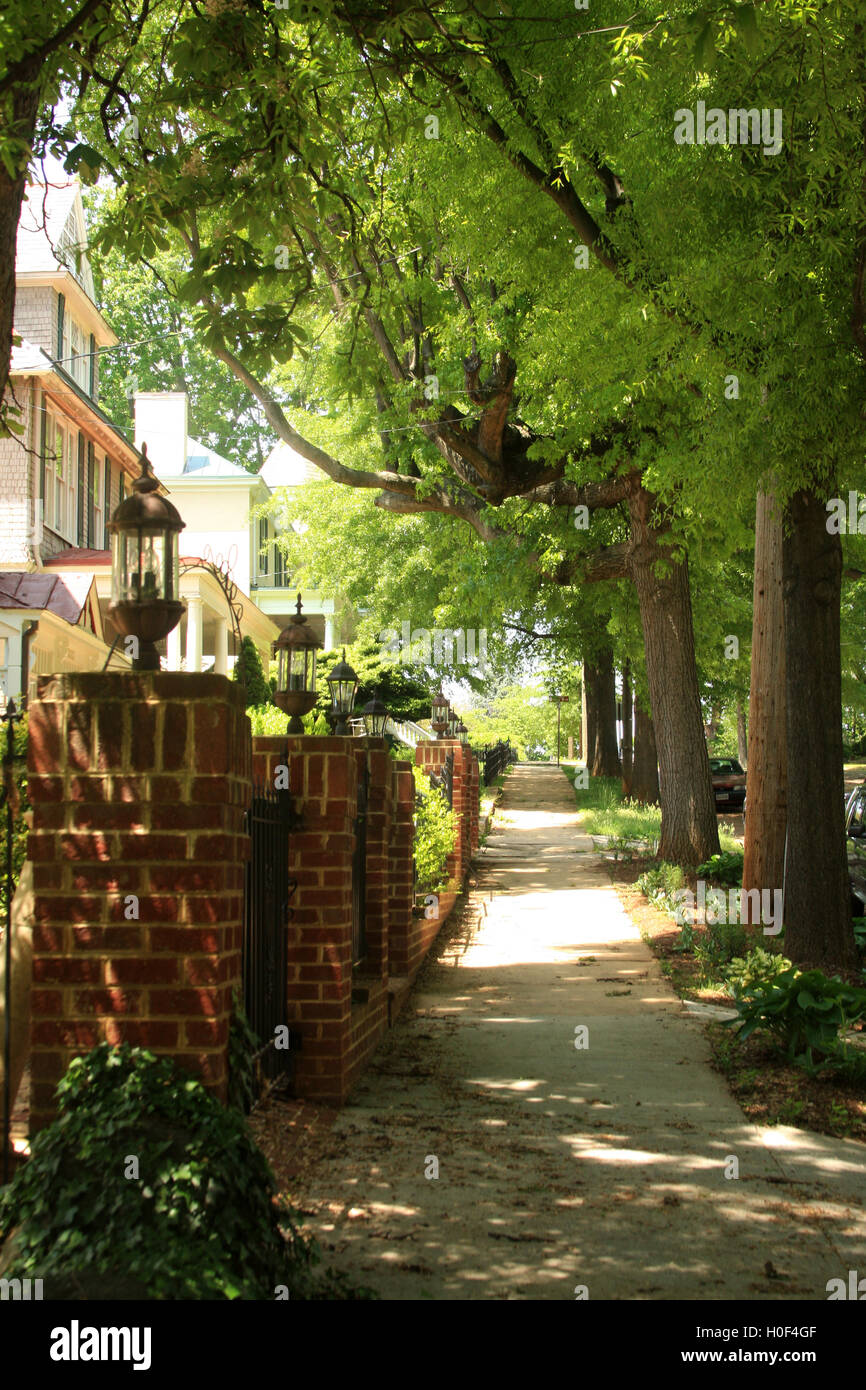 View of Madison Street in historic district of Lynchburg, Virginia, USA Stock Photo