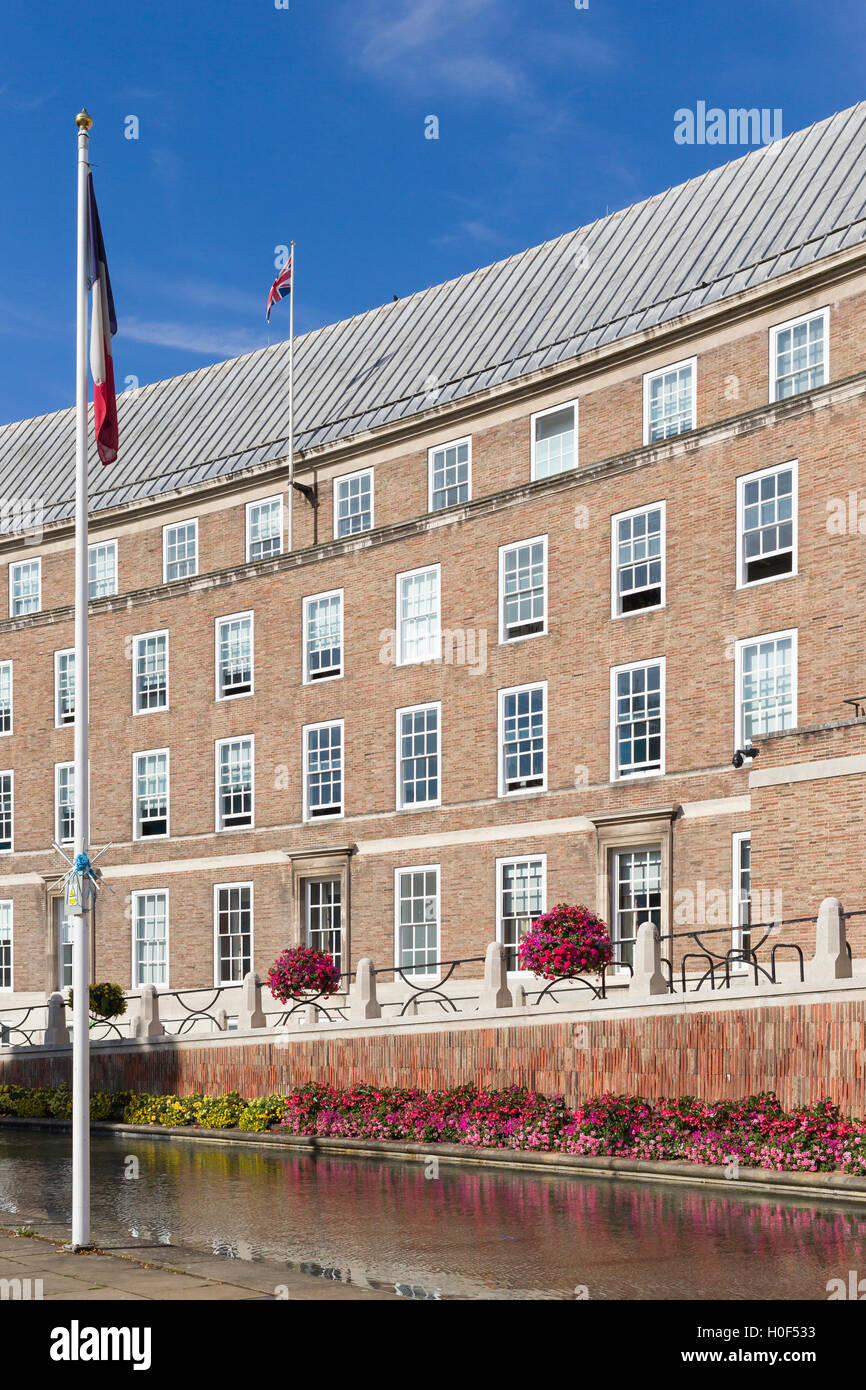 Bristol City Hall (formerly Bristol Council House), College Green, designed by E. Vincent Harris c. 1938 and completed 1956. Stock Photo