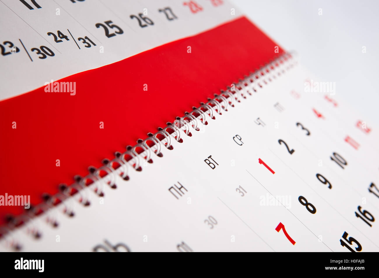 Calendar of the year stock photo alamy