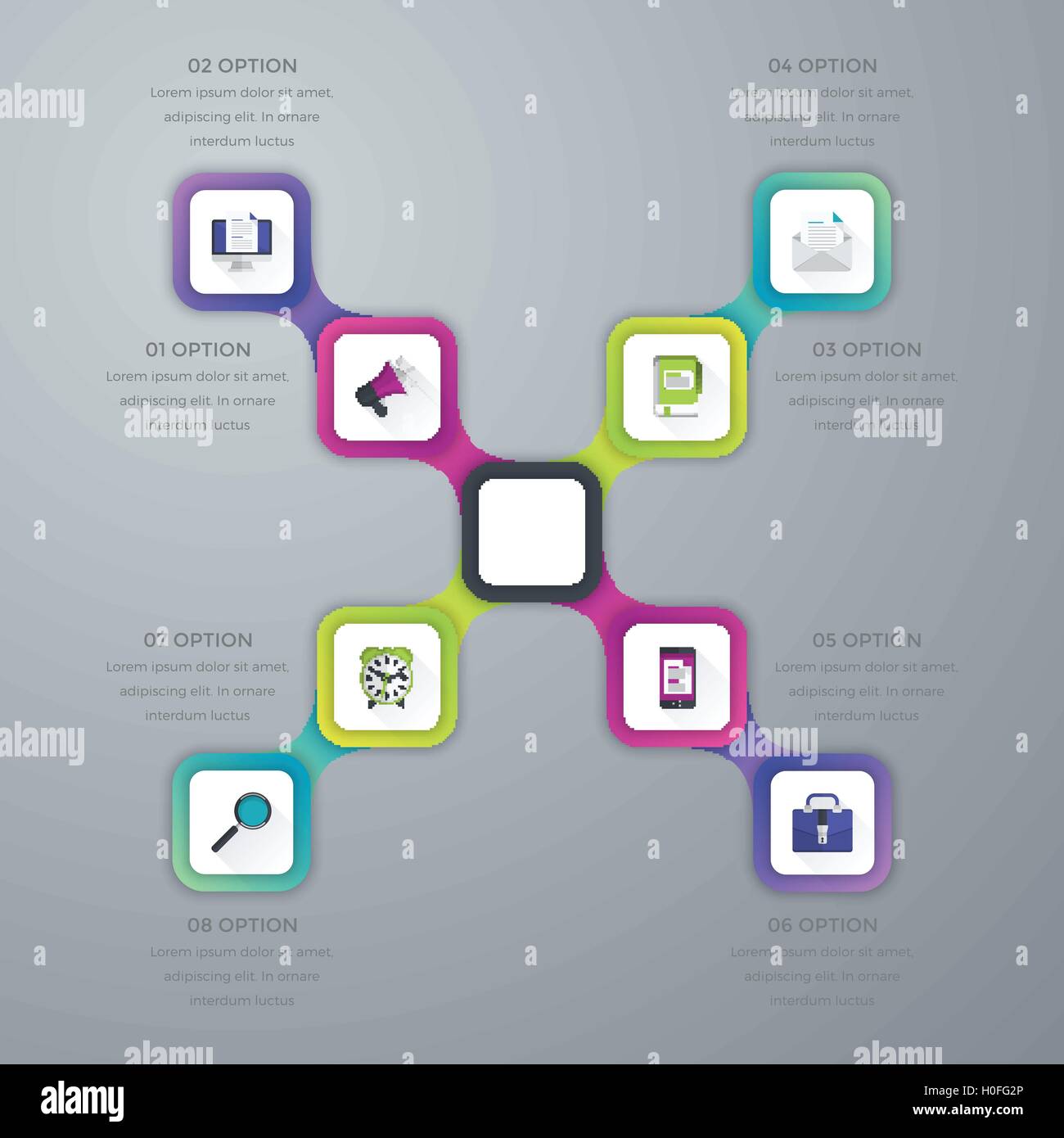 Vector illustration infographics eight options Stock Vector Image & Art ...