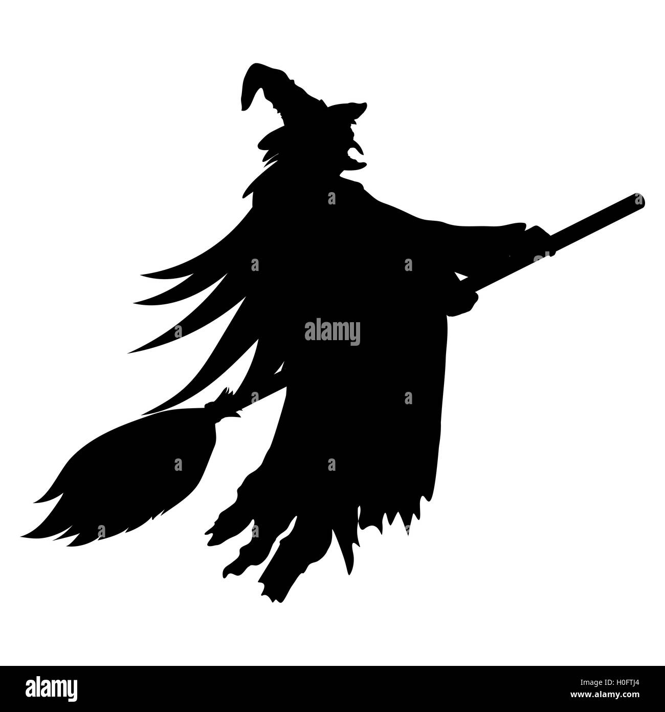 Scary witch flying Stock Vector Image & Art - Alamy