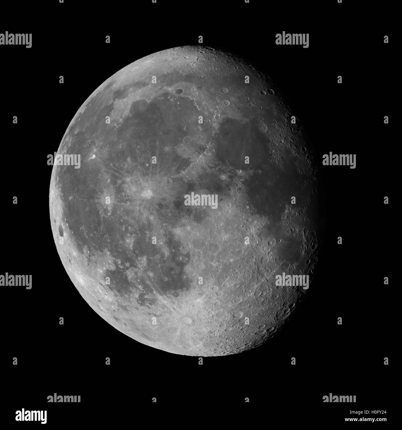 Moon - Waning Gibbous Stock Photo