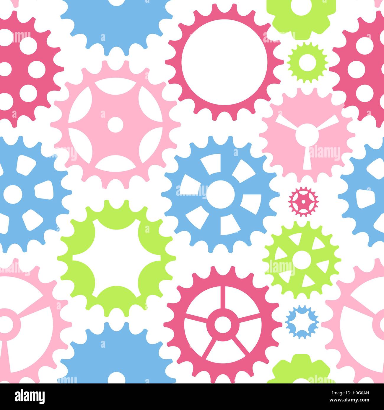 Machine Gear Wheel Cogwheel Seamless Pattern Background. Vector Stock ...