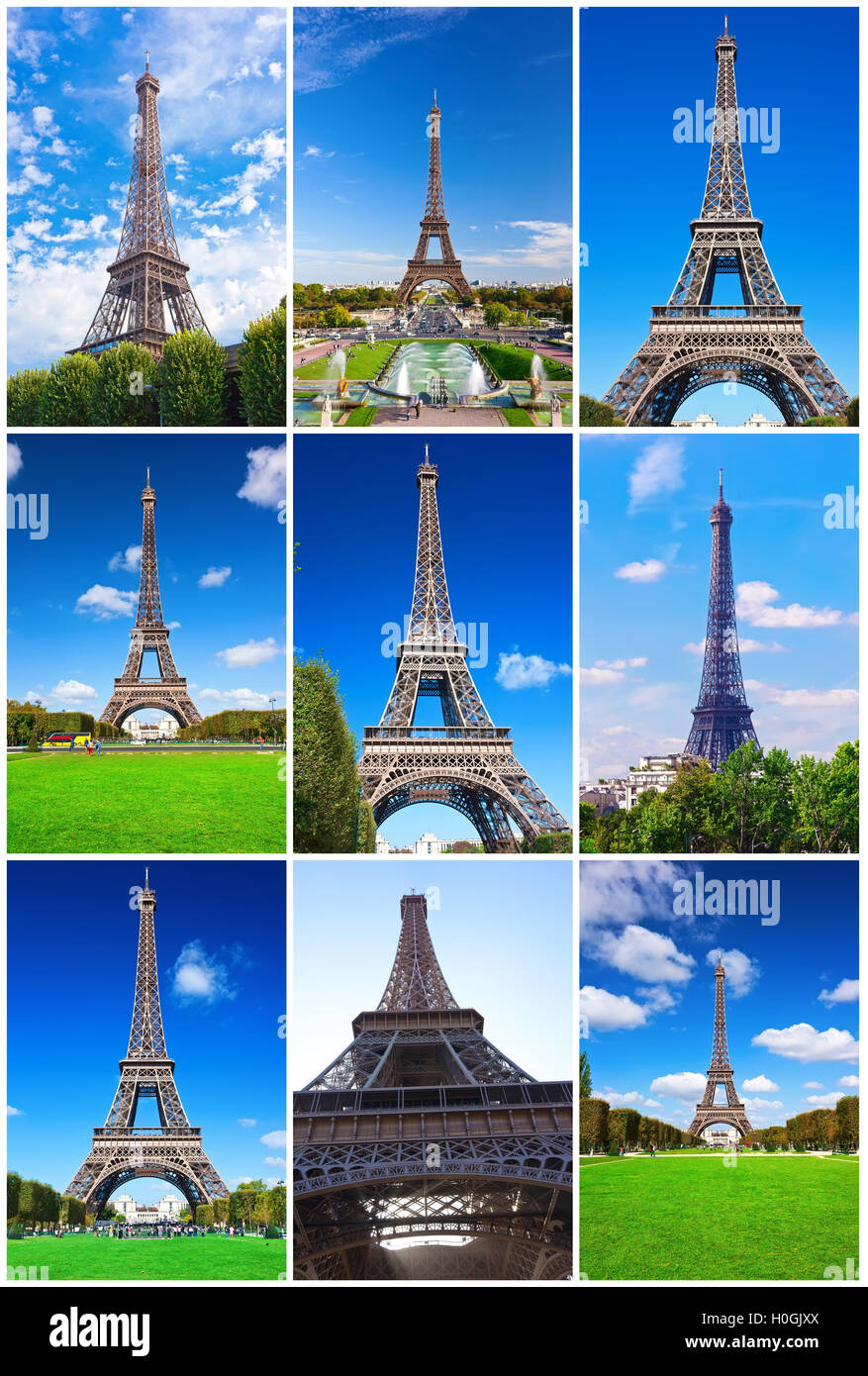Eiffel tower set collection hi-res stock photography and images - Alamy